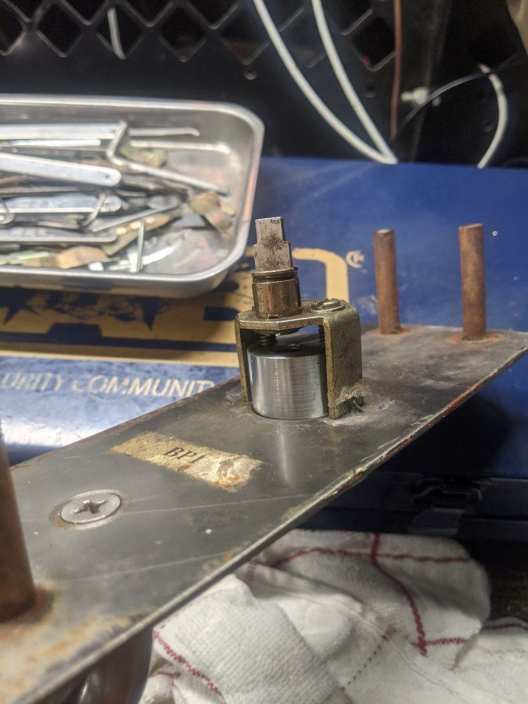 Lock mechanism repair on bench