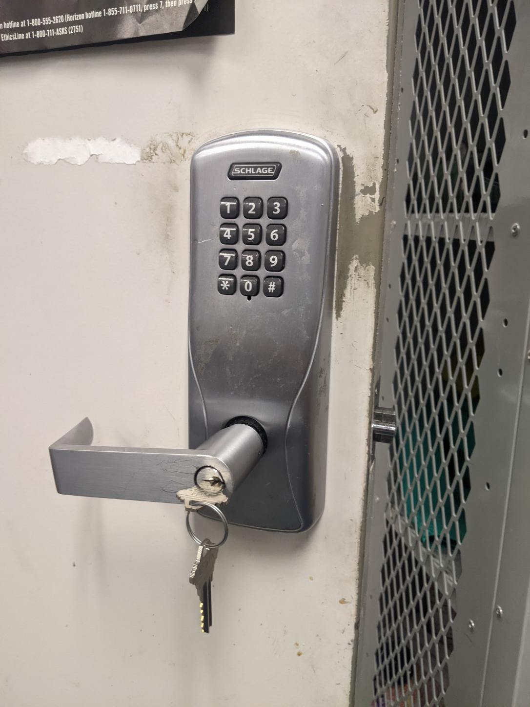 Schlage keypad lever installation with keys