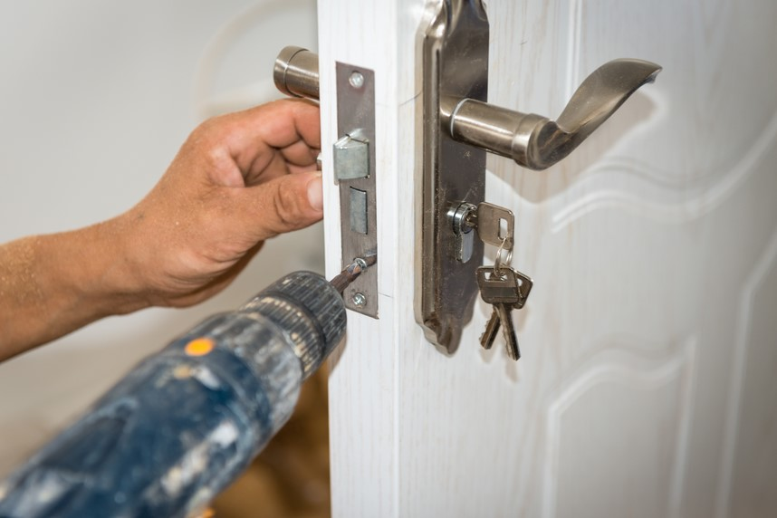Door latch installation and repair work